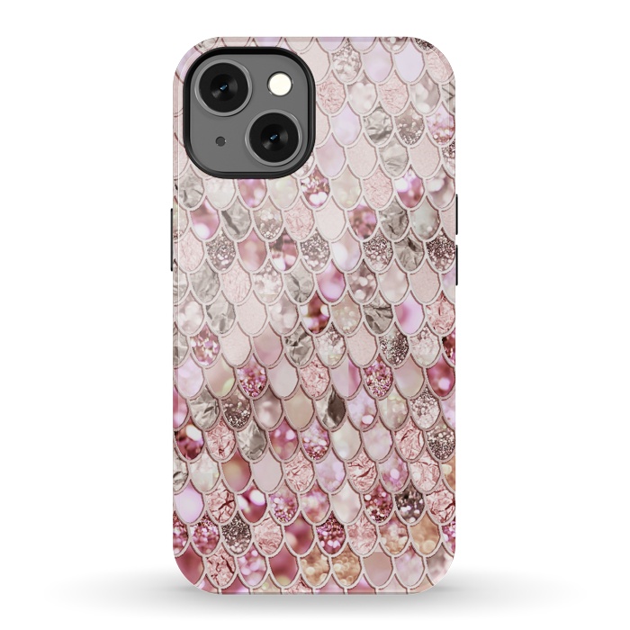 iPhone 13 StrongFit Rose Gold Mermaid Scales by  Utart
