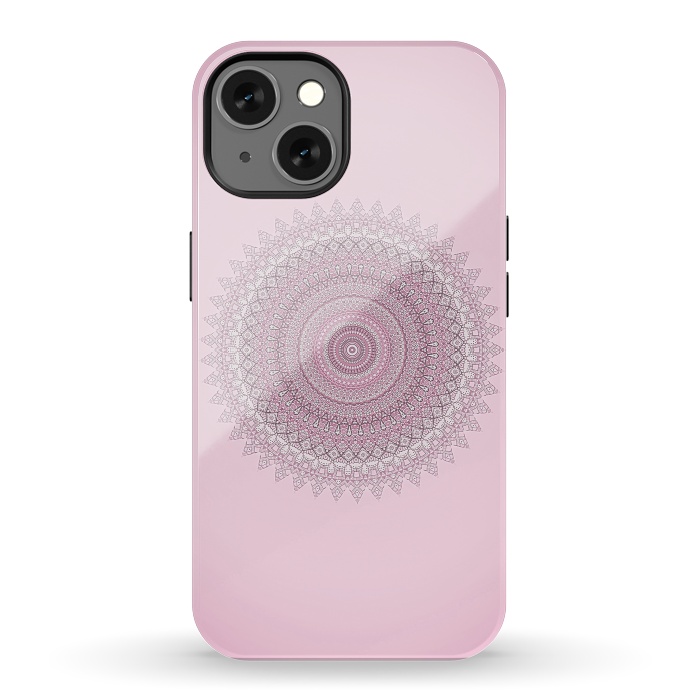 iPhone 13 StrongFit Soft Pink Mandala by Andrea Haase