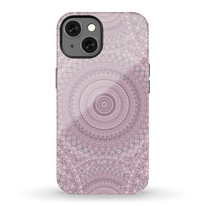 iPhone 13 StrongFit Pastel Pink Mandala Art by Andrea Haase