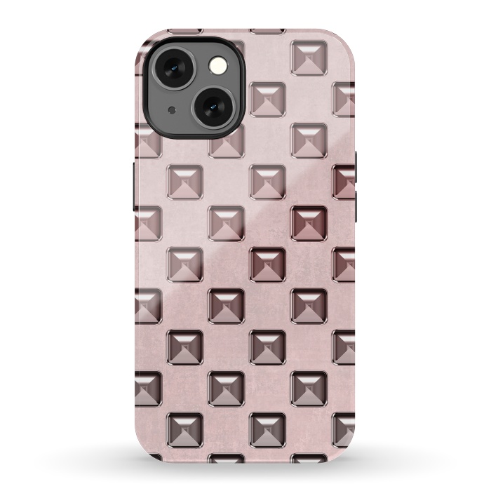 iPhone 13 StrongFit Soft Pink Shiny Gemstones by Andrea Haase
