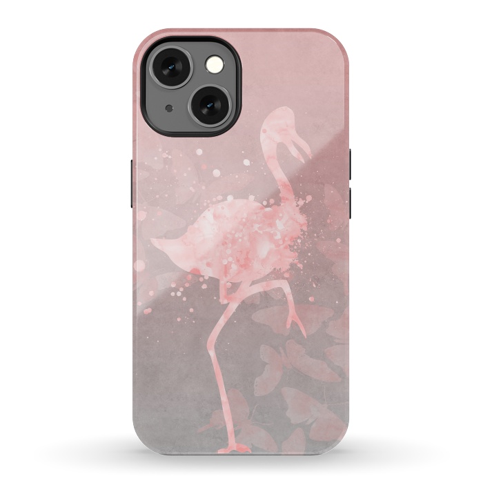 iPhone 13 StrongFit Flamingo Watercolor Art by Andrea Haase