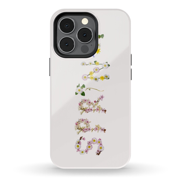 iPhone 13 pro StrongFit Spring - Flower Typography  by  Utart