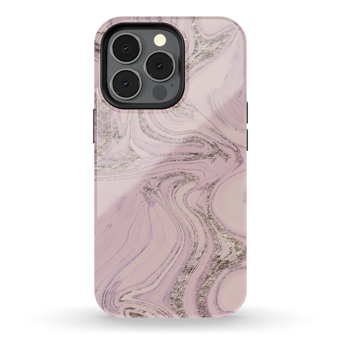 iPhone 13 pro StrongFit Glamorous Sparke Soft Pink Marble 2 by Andrea Haase