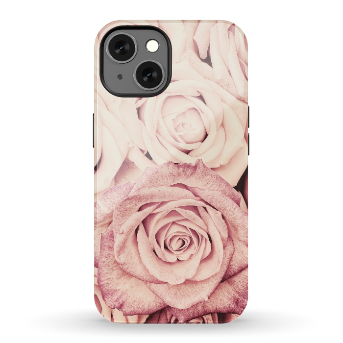 iPhone 13 StrongFit Pink Vintage Roses by  Utart
