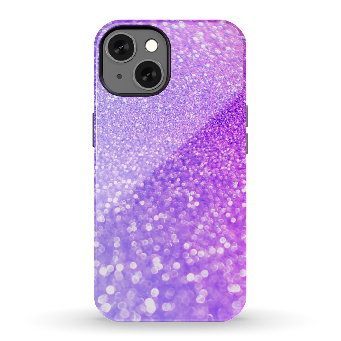 iPhone 13 StrongFit Purple Pink Glitter Dream by  Utart