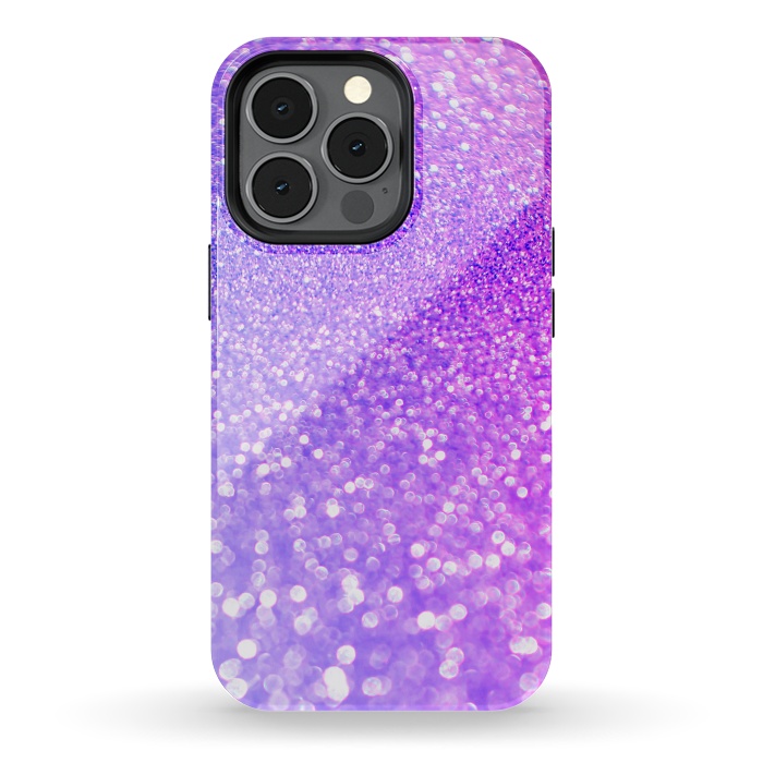 iPhone 13 pro StrongFit Purple Pink Glitter Dream by  Utart