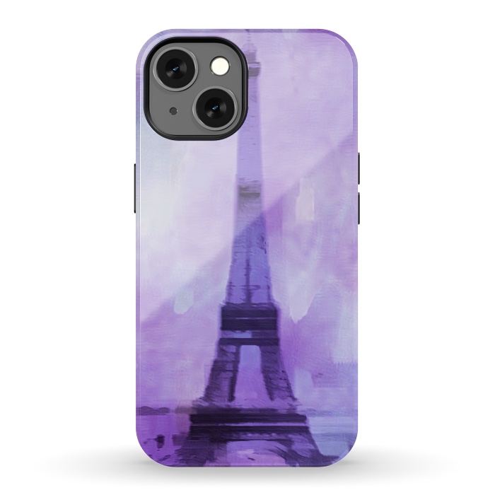 iPhone 13 StrongFit Purple Paris Watercolor  by Andrea Haase