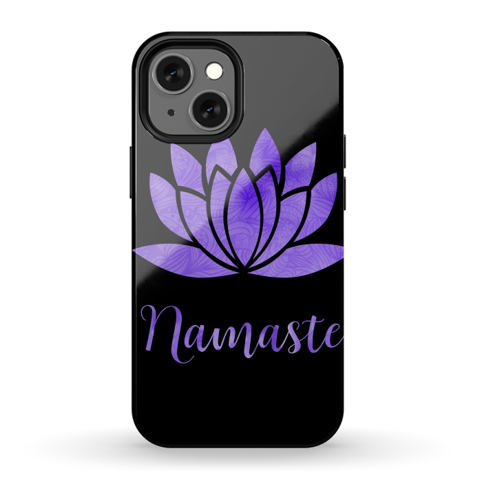 iPhone 13 mini StrongFit Namaste Lotus Flower by Andrea Haase