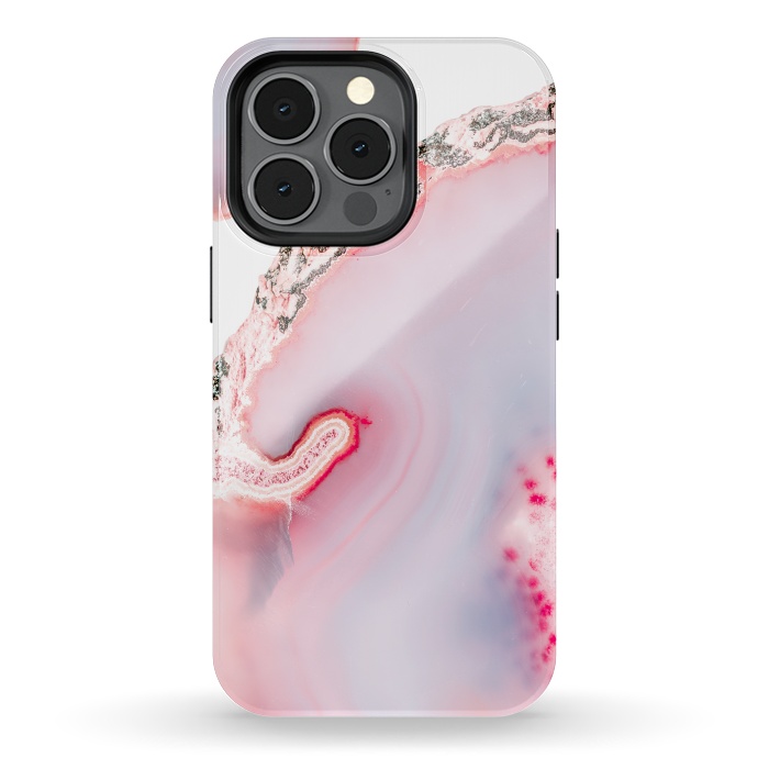 iPhone 13 pro StrongFit Pink Agate Slices by  Utart