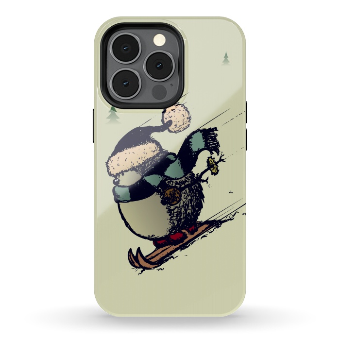iPhone 13 pro StrongFit Skier  by Mangulica