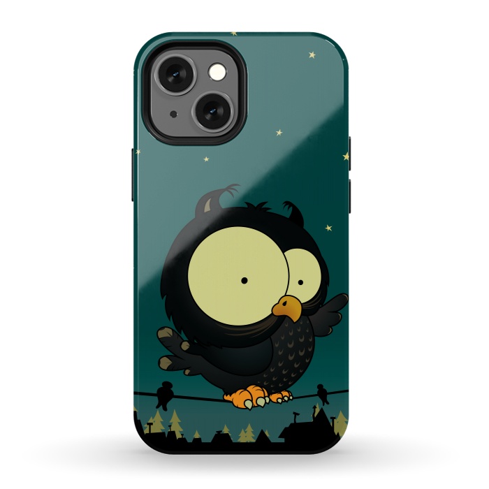 iPhone 13 mini StrongFit Little Owl by Mangulica