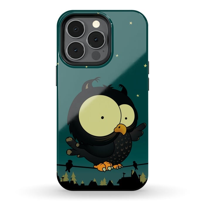 iPhone 13 pro StrongFit Little Owl by Mangulica