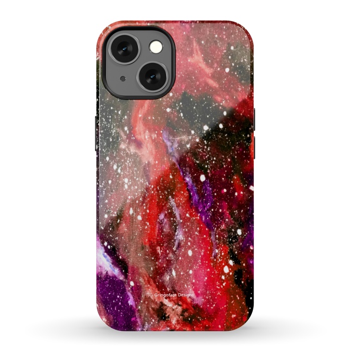 iPhone 13 StrongFit Red Galaxy by Gringoface Designs