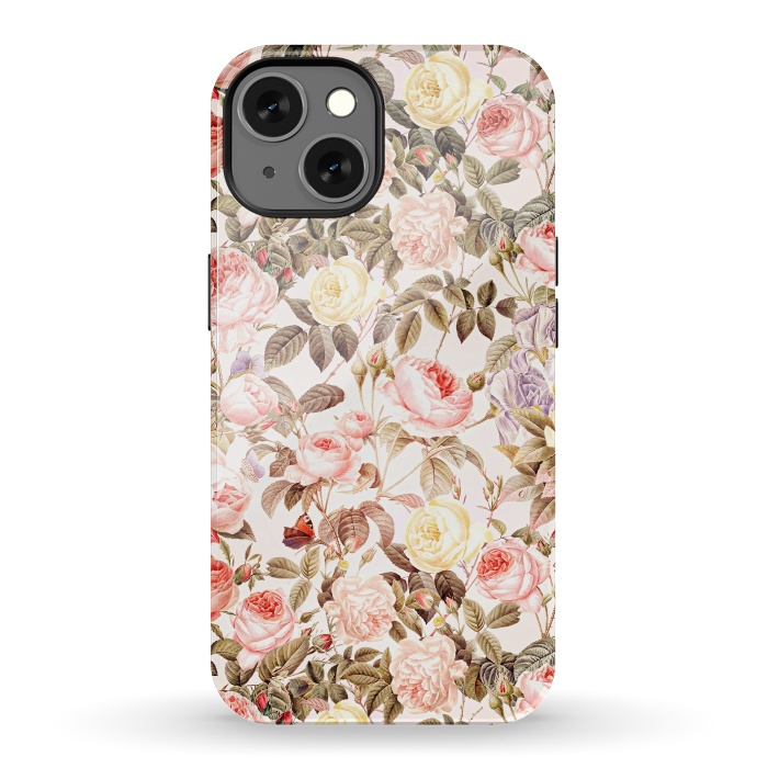 iPhone 13 StrongFit Vintage Roses Pattern by  Utart