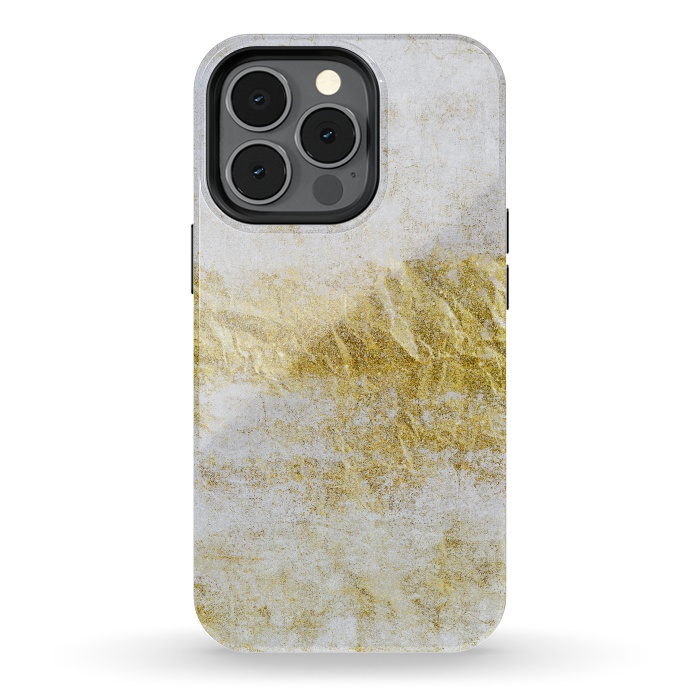 iPhone 13 pro StrongFit Concrete And Gold 2 by Andrea Haase