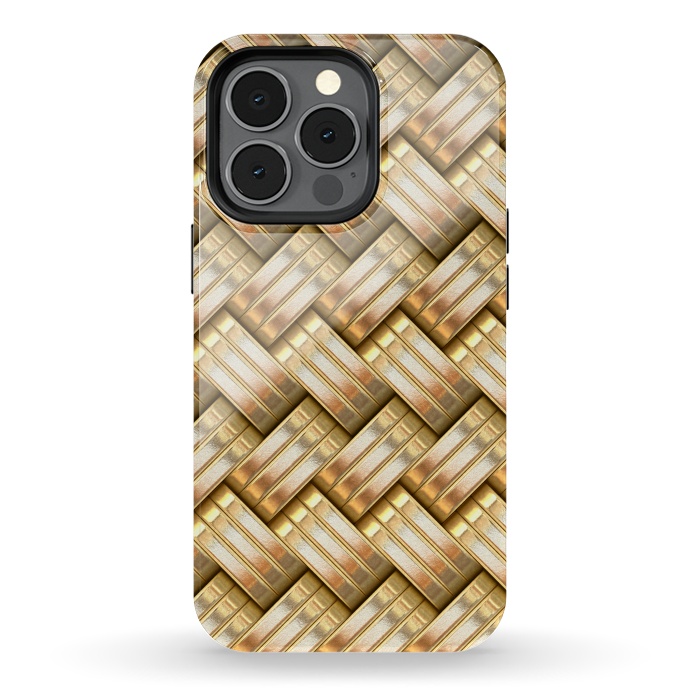 iPhone 13 pro StrongFit Golden Weave by Andrea Haase