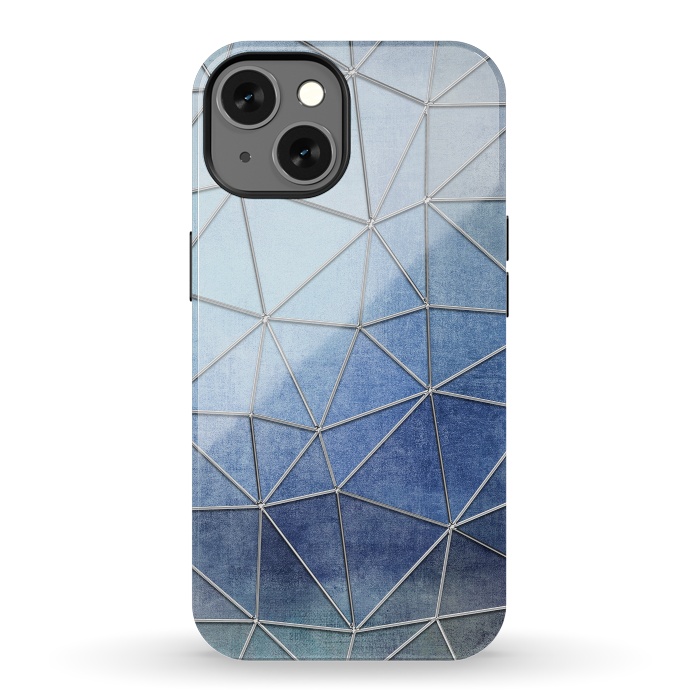 iPhone 13 StrongFit Blue Triangles 2 by Andrea Haase