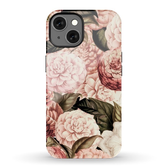 iPhone 13 StrongFit Pink Vintage Camelia Pattern by  Utart