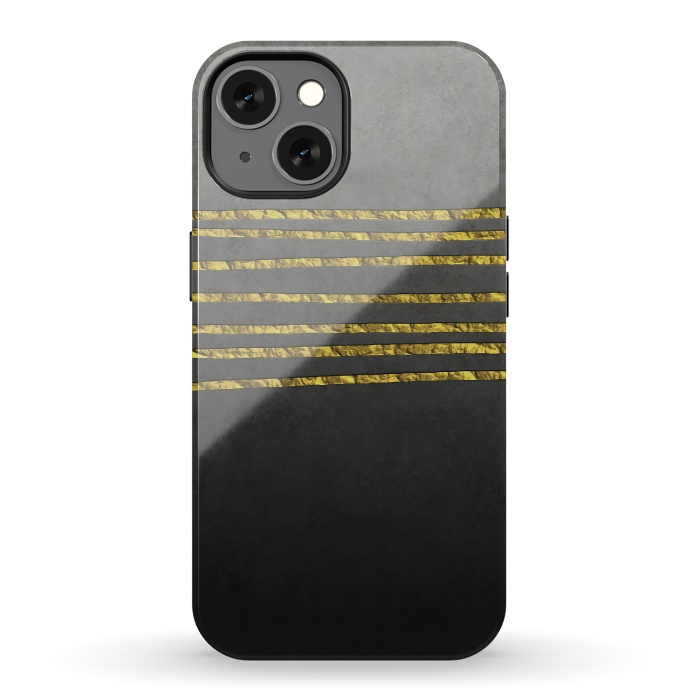 iPhone 13 StrongFit Golden Glamour Lines by Andrea Haase