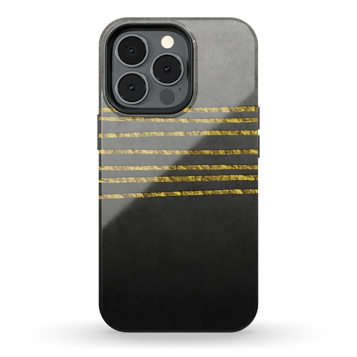 iPhone 13 pro StrongFit Golden Glamour Lines by Andrea Haase
