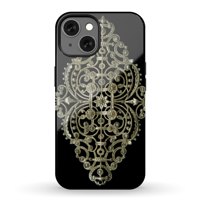 iPhone 13 StrongFit Golden Ornamental Jewelry by Andrea Haase