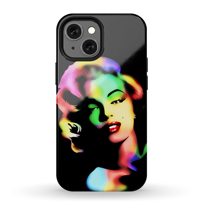 iPhone 13 mini StrongFit Marilyn Monroe Rainbow Colors  by BluedarkArt