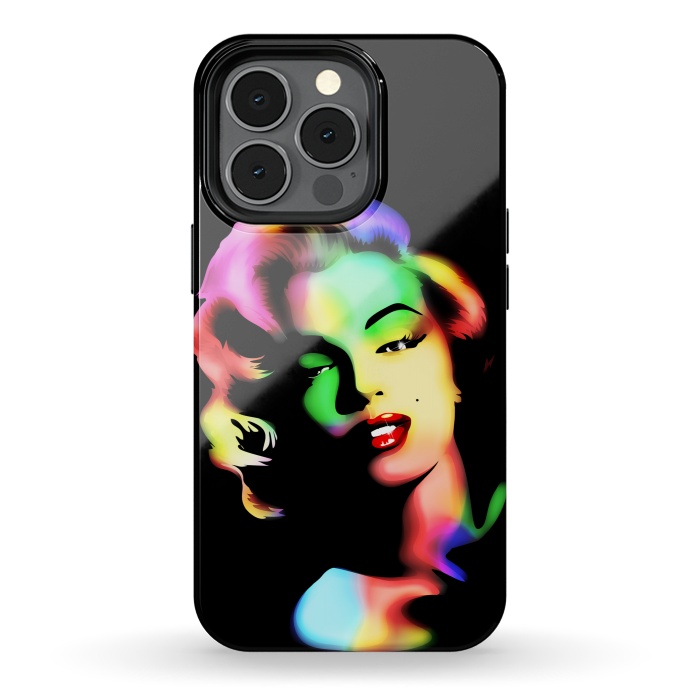 iPhone 13 pro StrongFit Marilyn Monroe Rainbow Colors  by BluedarkArt