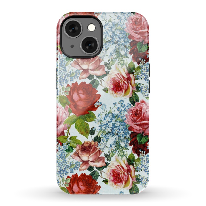 iPhone 13 StrongFit Vintage roses and Forget Me Not by  Utart