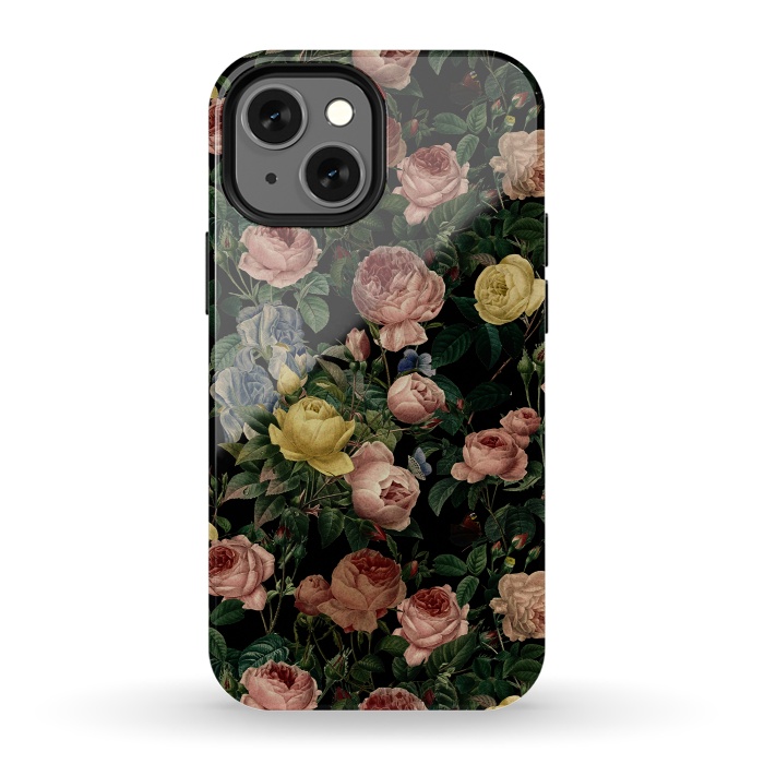 iPhone 13 mini StrongFit Night Vintage Roses by  Utart