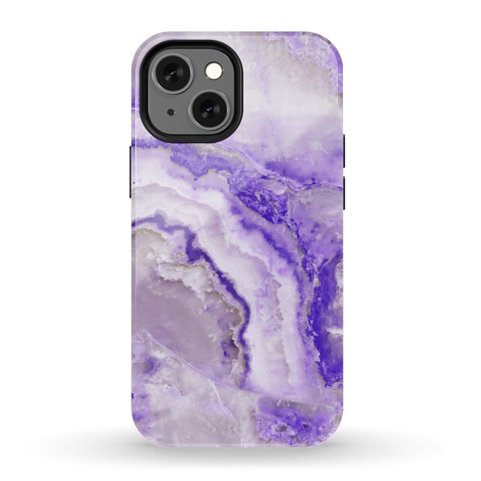 iPhone 13 mini StrongFit Ultra Violet Veined Marble by  Utart