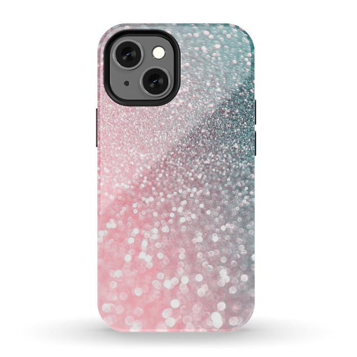 iPhone 13 mini StrongFit Ice Pink Faux Glitter by  Utart