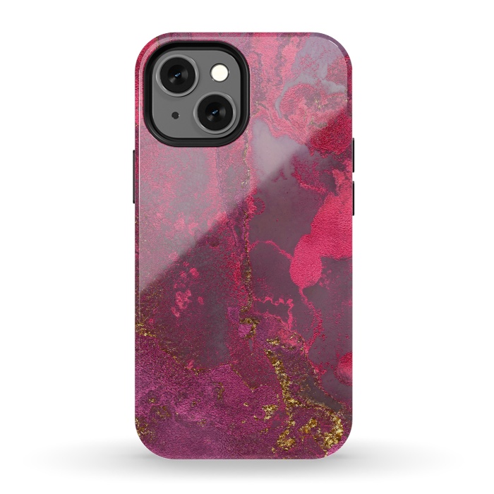 iPhone 13 mini StrongFit Pink Gold Marble by  Utart