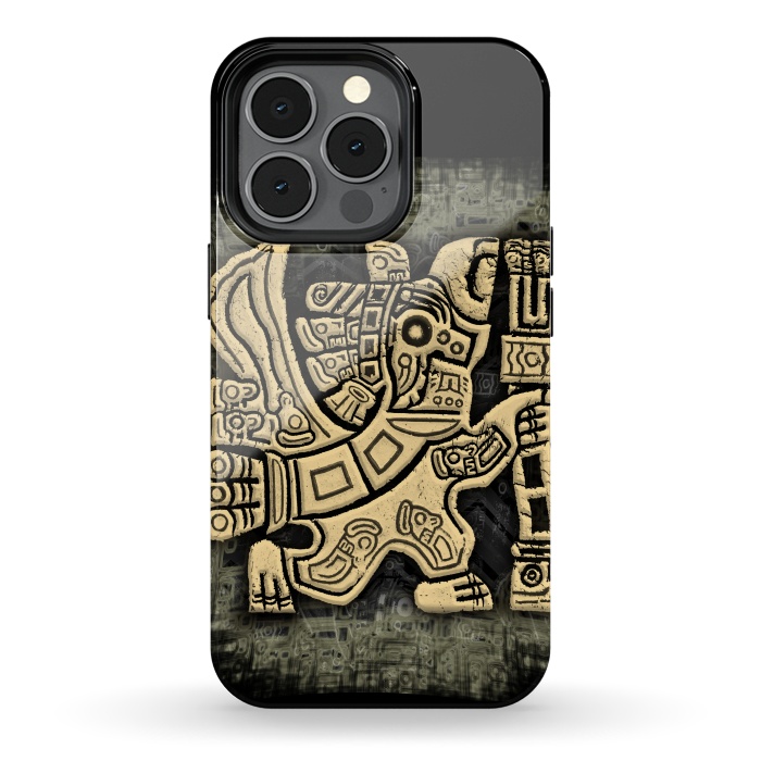 iPhone 13 pro StrongFit Aztec Eagle Warrior by BluedarkArt