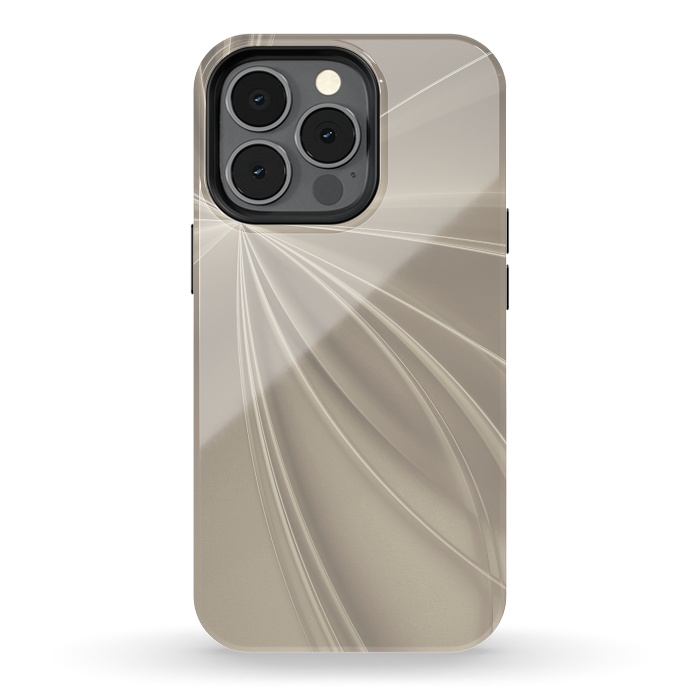 iPhone 13 pro StrongFit Shining Rays In Soft Gold by Andrea Haase