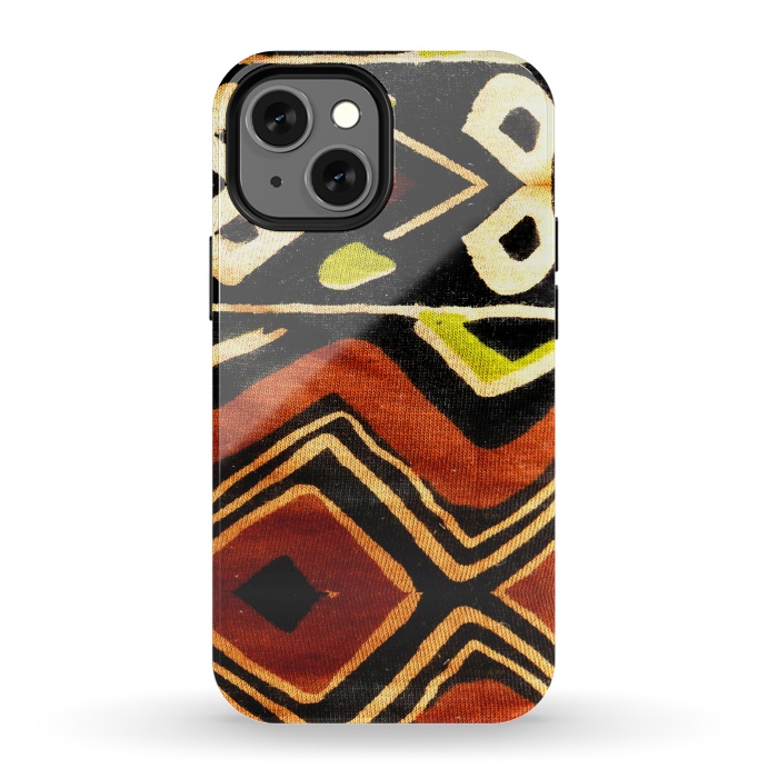 iPhone 13 mini StrongFit Africa Design Fabric Texture by BluedarkArt