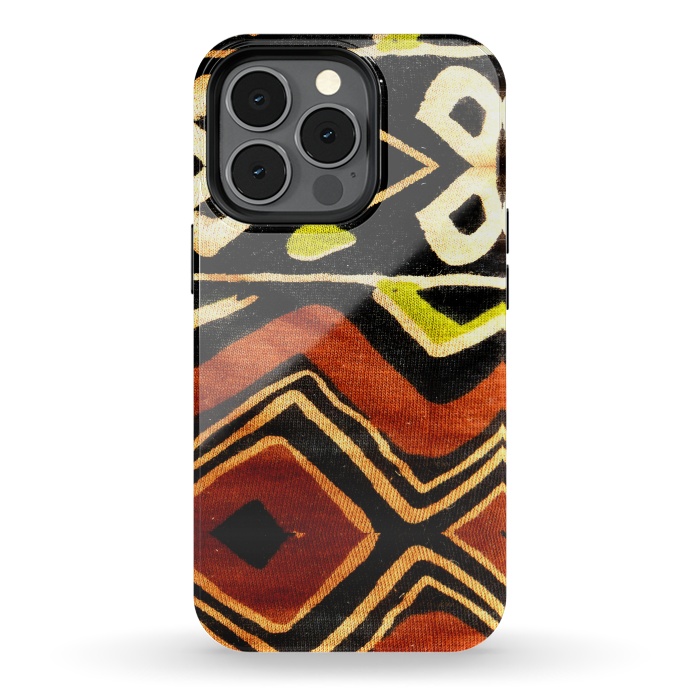 iPhone 13 pro StrongFit Africa Design Fabric Texture by BluedarkArt