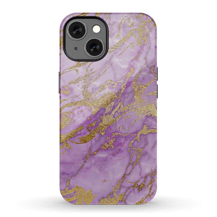 iPhone 13 StrongFit Purple and Gold Marble by  Utart