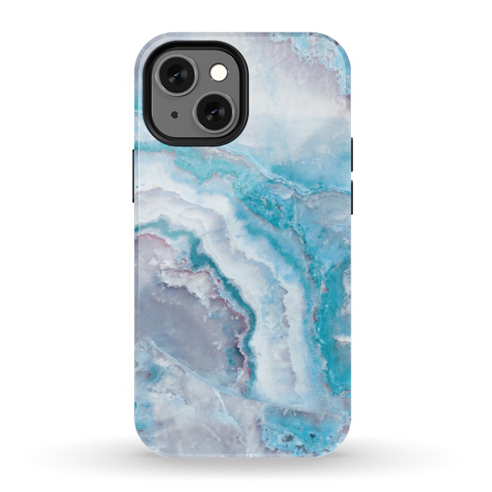 iPhone 13 mini StrongFit Teal Veined Agate by  Utart