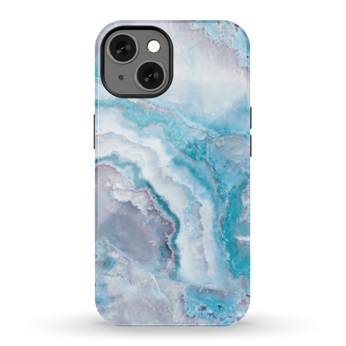 iPhone 13 StrongFit Teal Veined Agate by  Utart