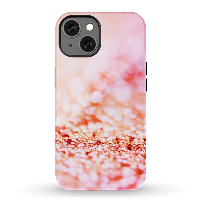 iPhone 13 StrongFit Sunny pink faux glitter by  Utart