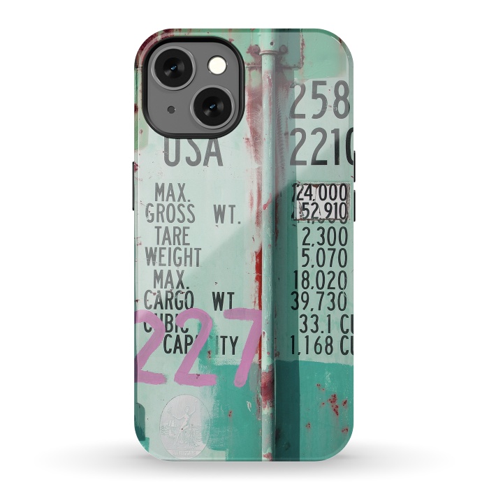 iPhone 13 StrongFit Turquoise Grafitti Container by Andrea Haase