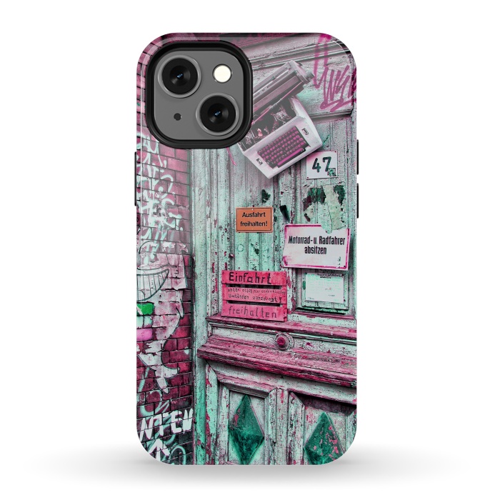 iPhone 13 mini StrongFit Urban Grunge Door by Andrea Haase