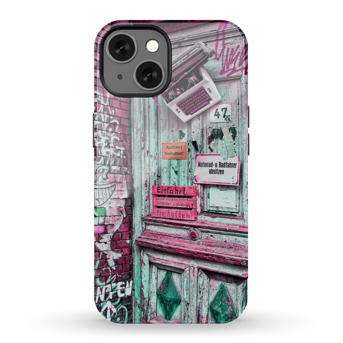iPhone 13 StrongFit Urban Grunge Door by Andrea Haase