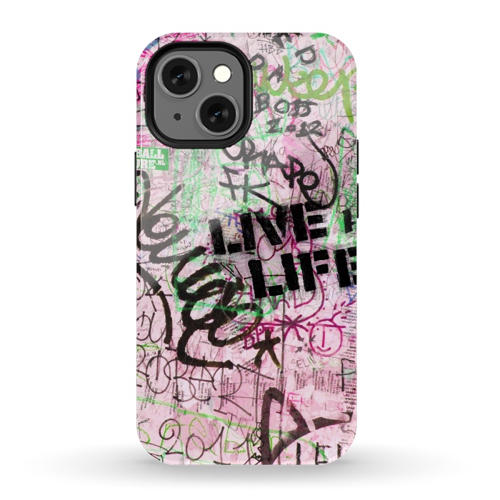 iPhone 13 mini StrongFit Graffiti Writing Live Live by Andrea Haase