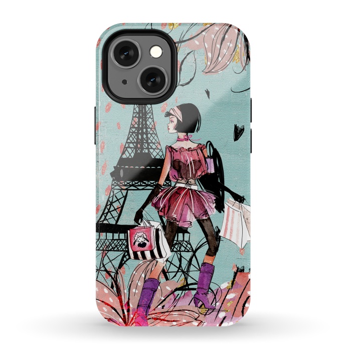 iPhone 13 mini StrongFit Fashion Girl in Paris by  Utart