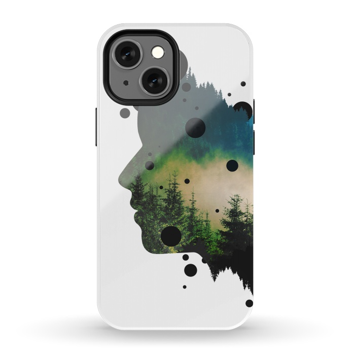 iPhone 13 mini StrongFit Face Of The Forest by Sitchko