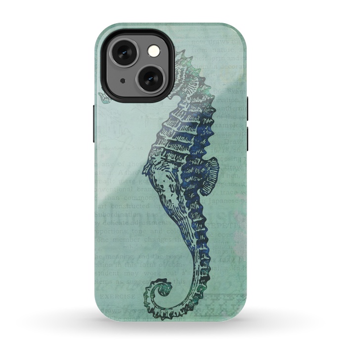 iPhone 13 mini StrongFit Vintage Seahorse 2 by Andrea Haase