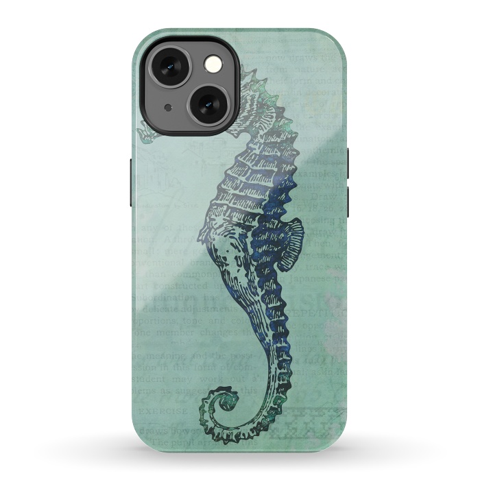 iPhone 13 StrongFit Vintage Seahorse 2 by Andrea Haase