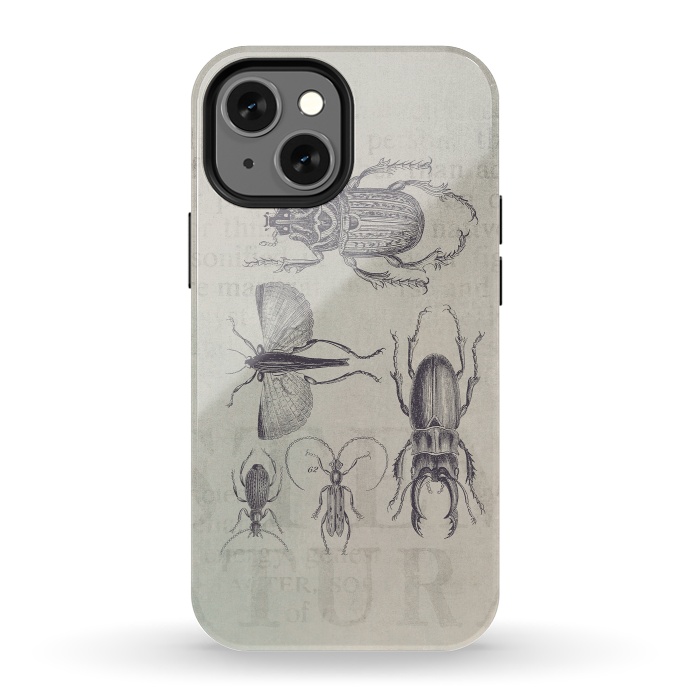 iPhone 13 mini StrongFit Vintage Beetles And Bugs by Andrea Haase