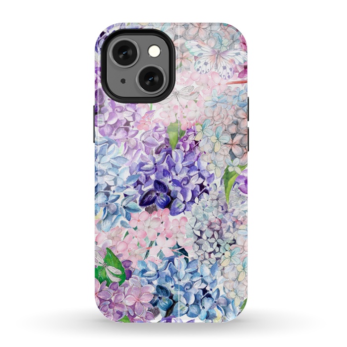iPhone 13 mini StrongFit Spring Hydrangea Pattern by  Utart